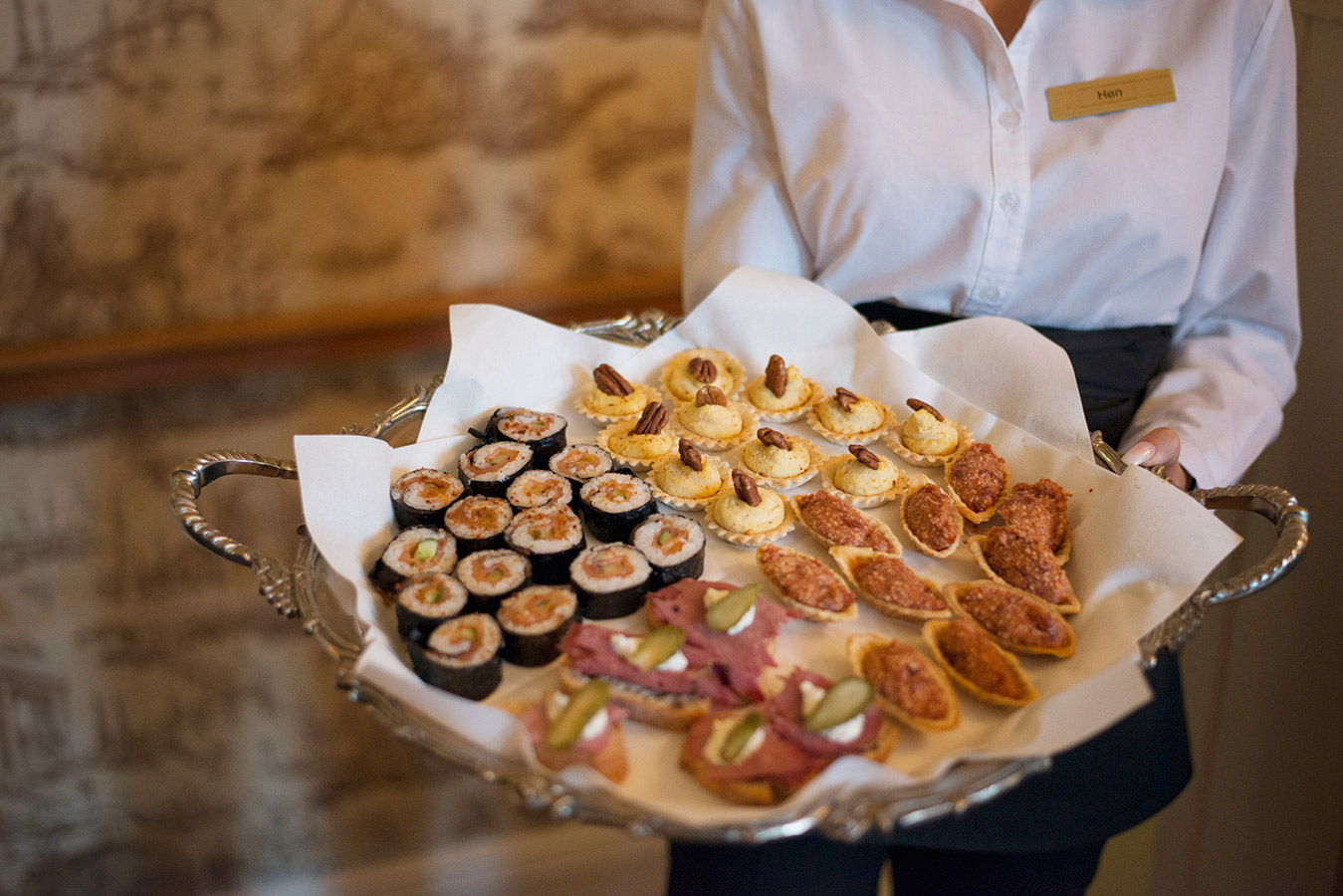 canapes at Durrow Castle Wedding