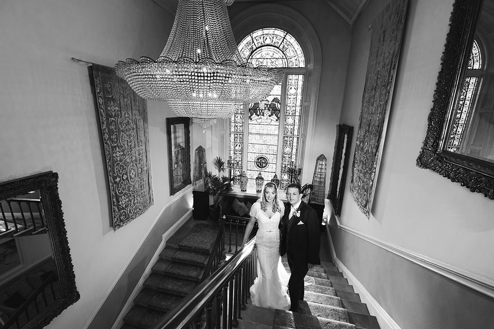 bride and groom at Castle Durrow