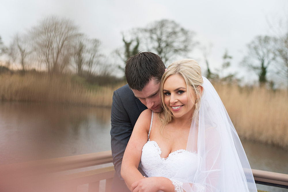 wedding photos at the lake in Ballymagarvey village