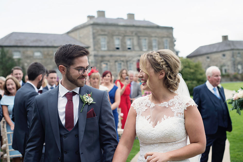 outdoor wedding ceremony photography at Bellinter House