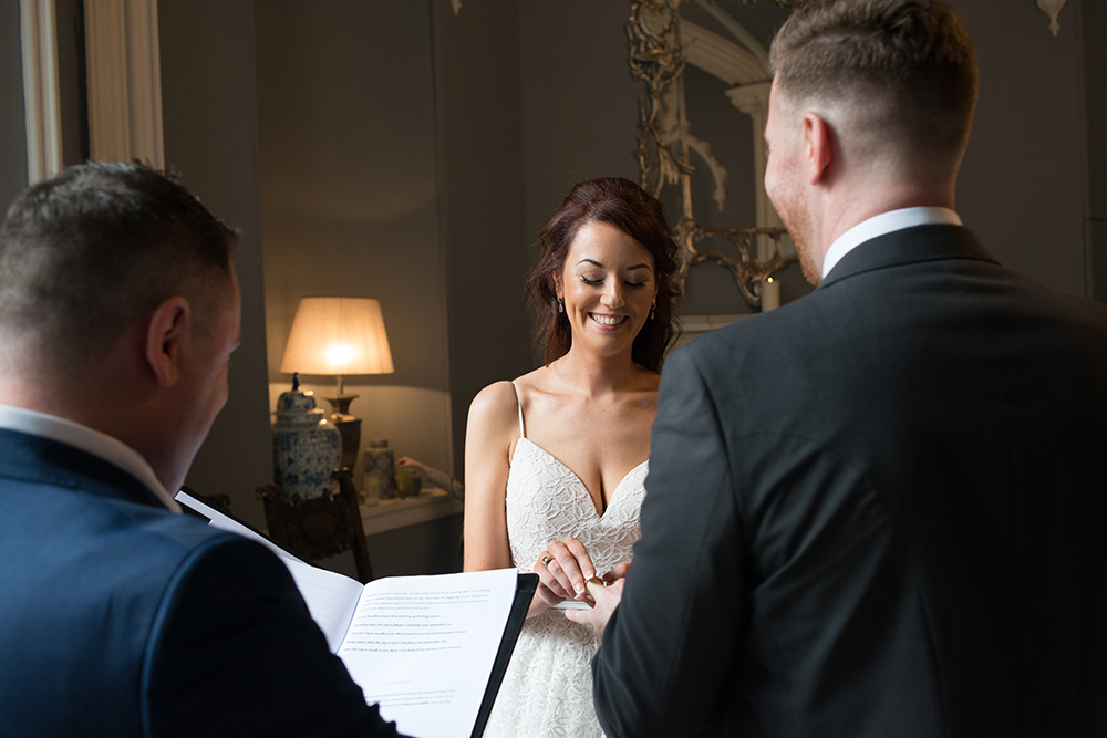 wedding ceremony photography at Luttrellstown Castle