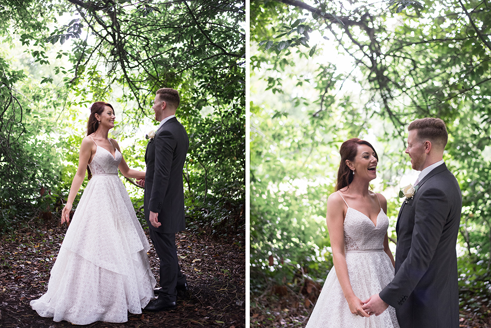wedding photography in the woods at Luttrellstown Castle