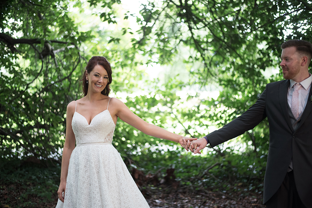 wedding photography in the woods at Luttrellstown Castle