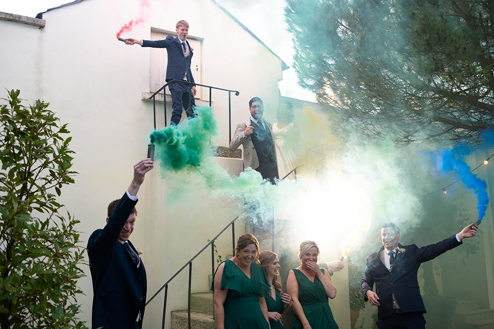 Smoke Bomb Wedding at Tulfarris_ (54)