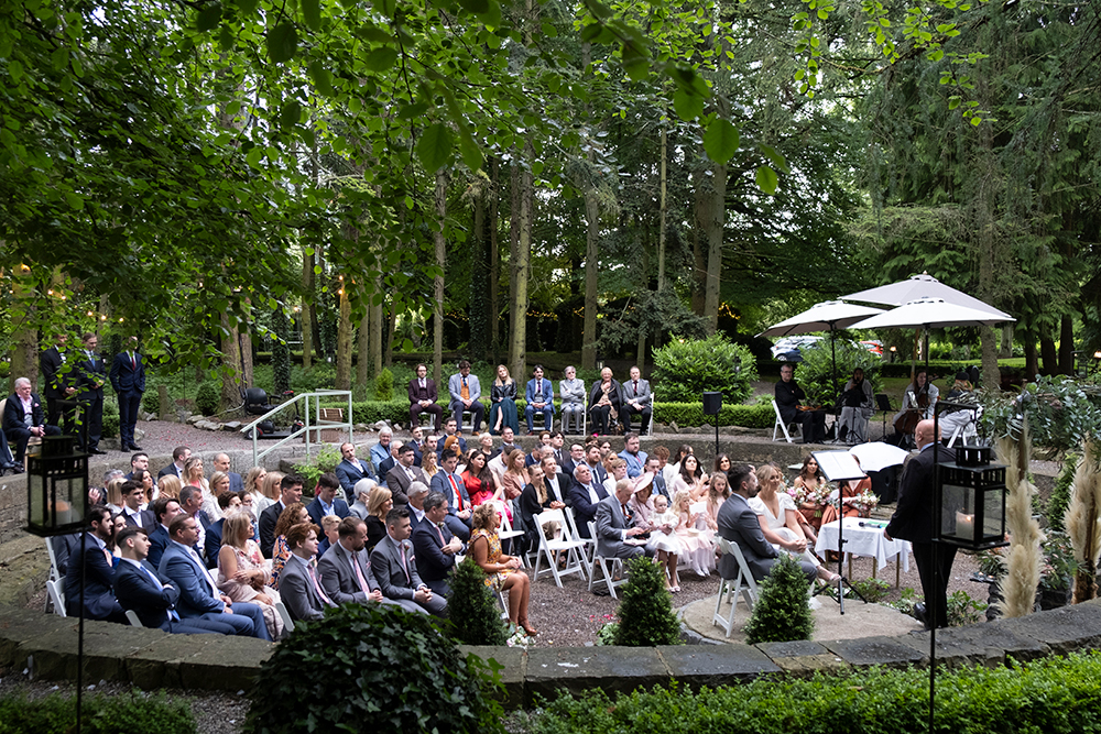 outdoor wedding at the Station House