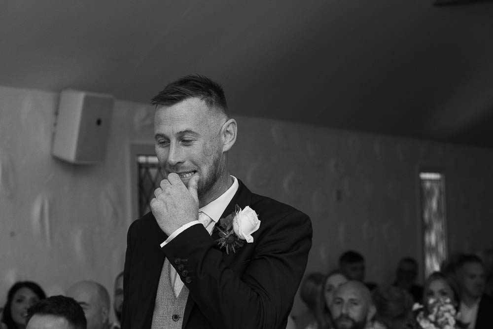 Groom sees his bride first time at Rathsallagh House
