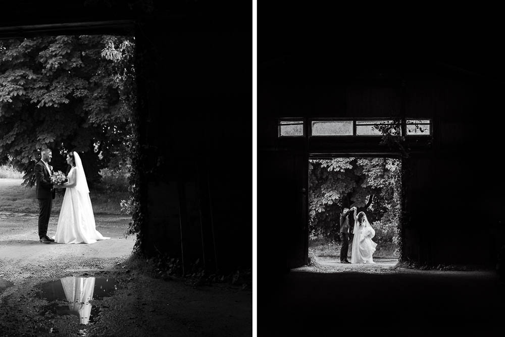 Wedding photos at farmhouse at Rathsallagh House