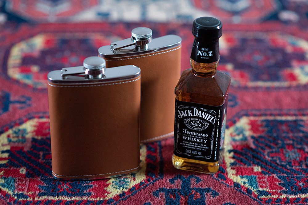 Jack Daniels whisky for groomsmen at Glasson Lakehouse