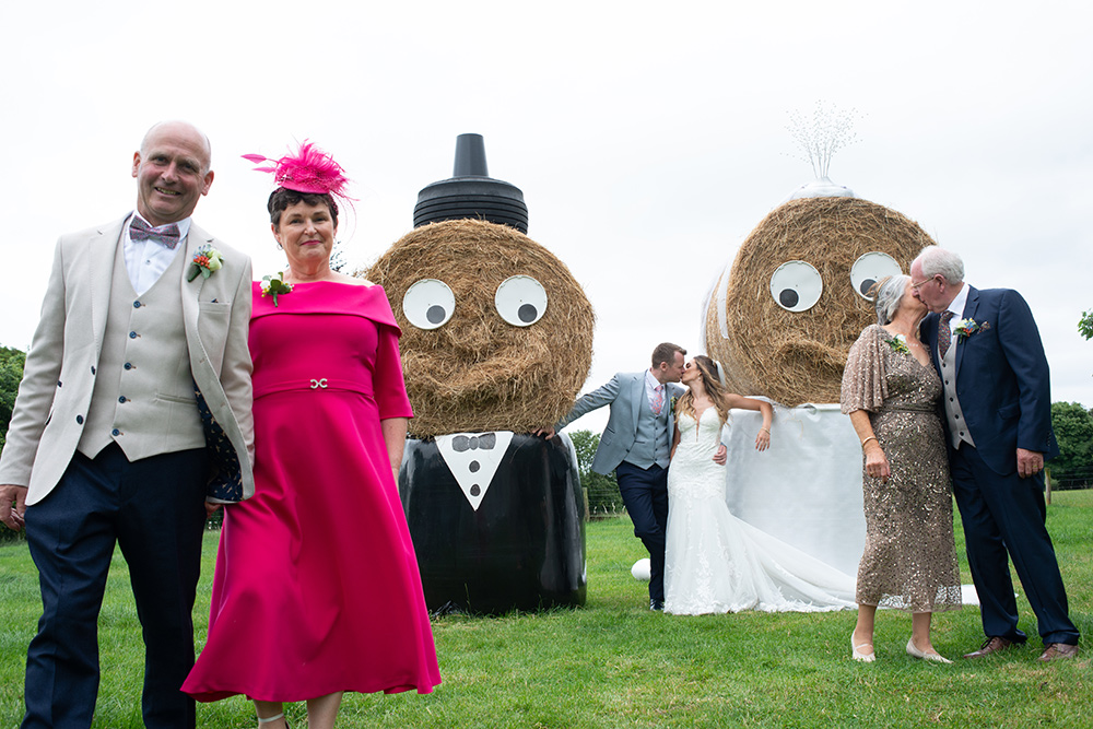 wedding day haybales in Ireland