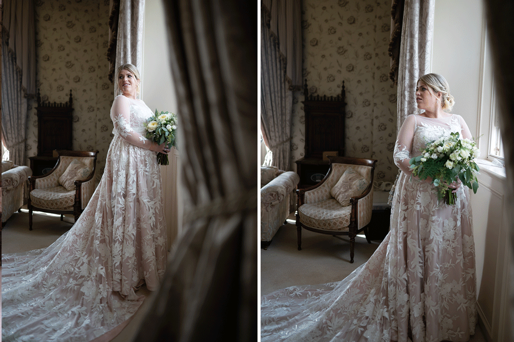 bridal portrait destination wedding at Kilronan Castle