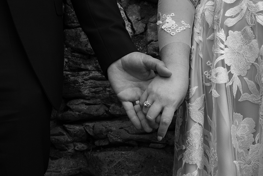 close up of hands at wedding for Kilronan Castle 2023