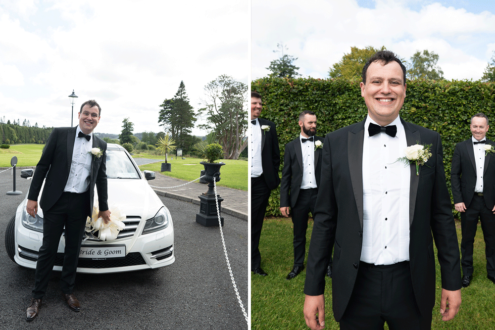 groomsmen enjoying wedding at Kilronan Castle