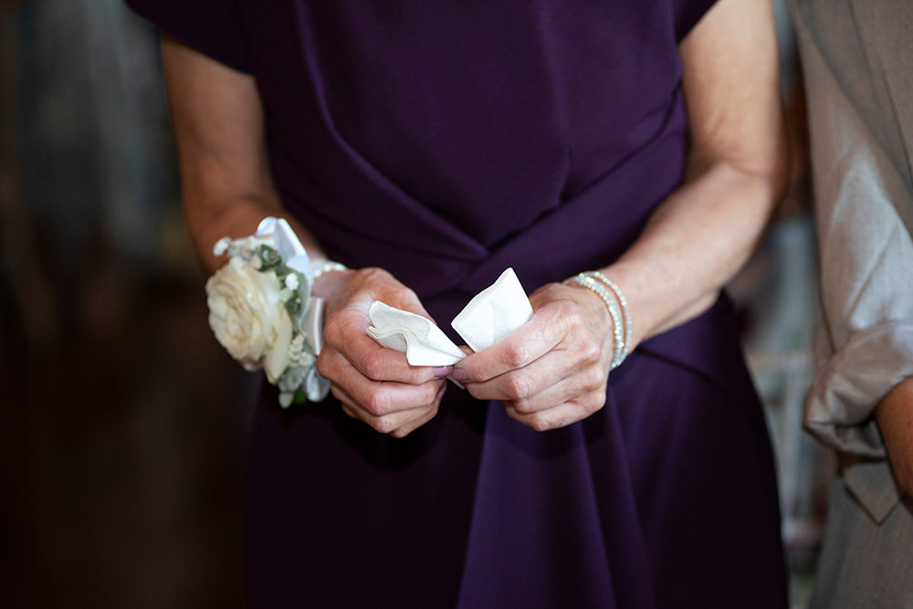 tears at summer wedding at Clonabreany House