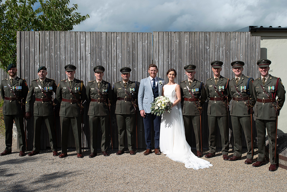 army style wedding at Clonabreany House
