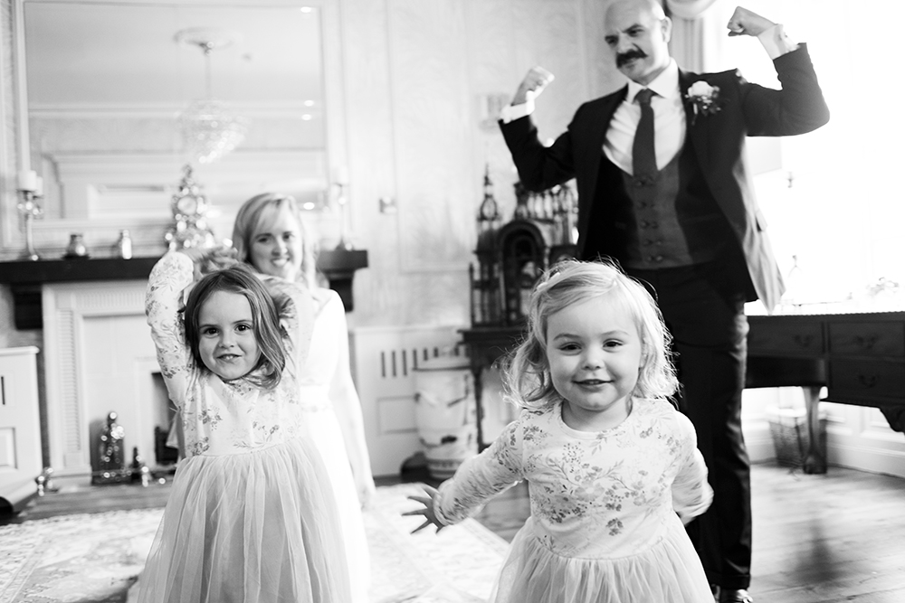 kids having fun at wedding in Darver