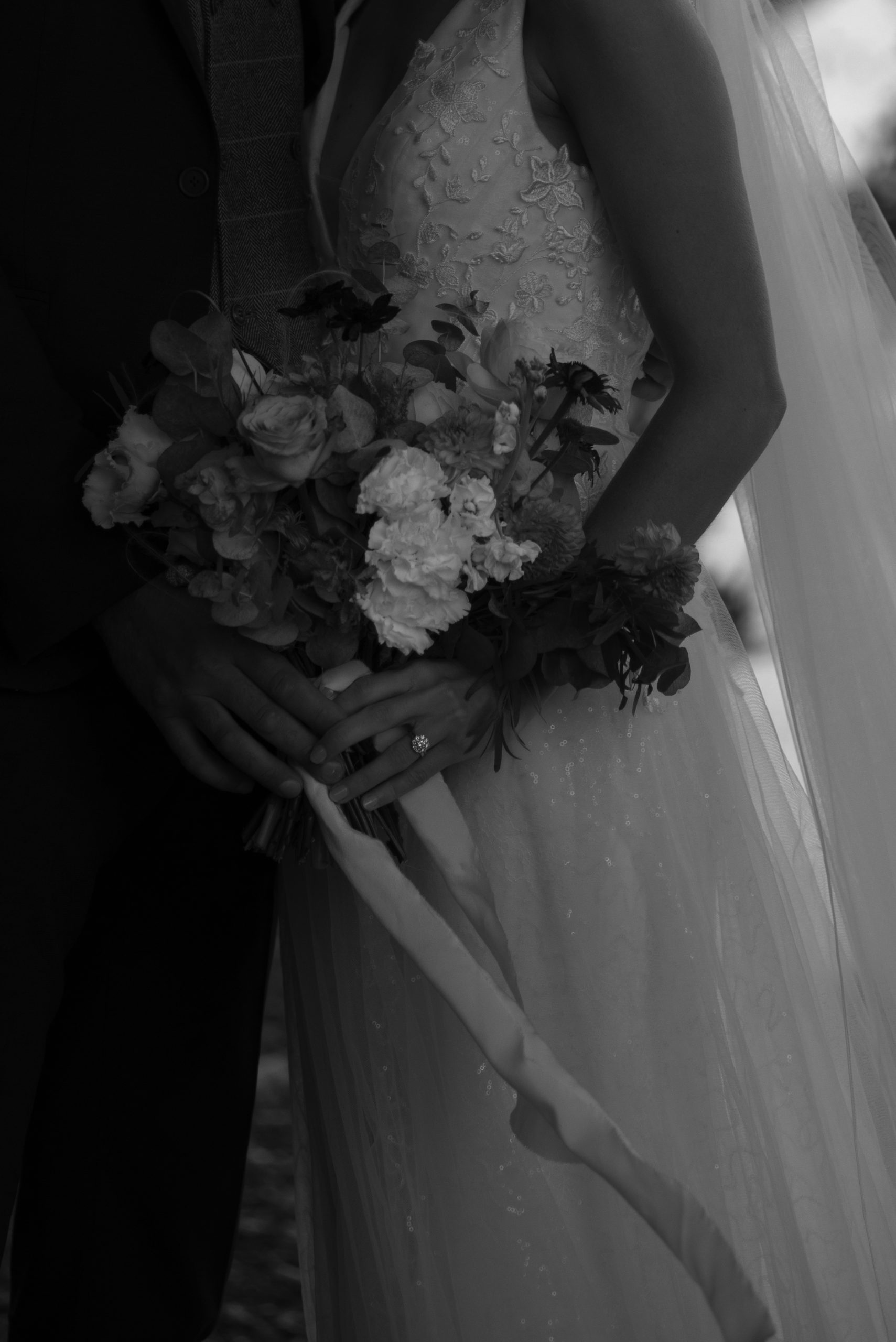 black and white documentary wedding photographer