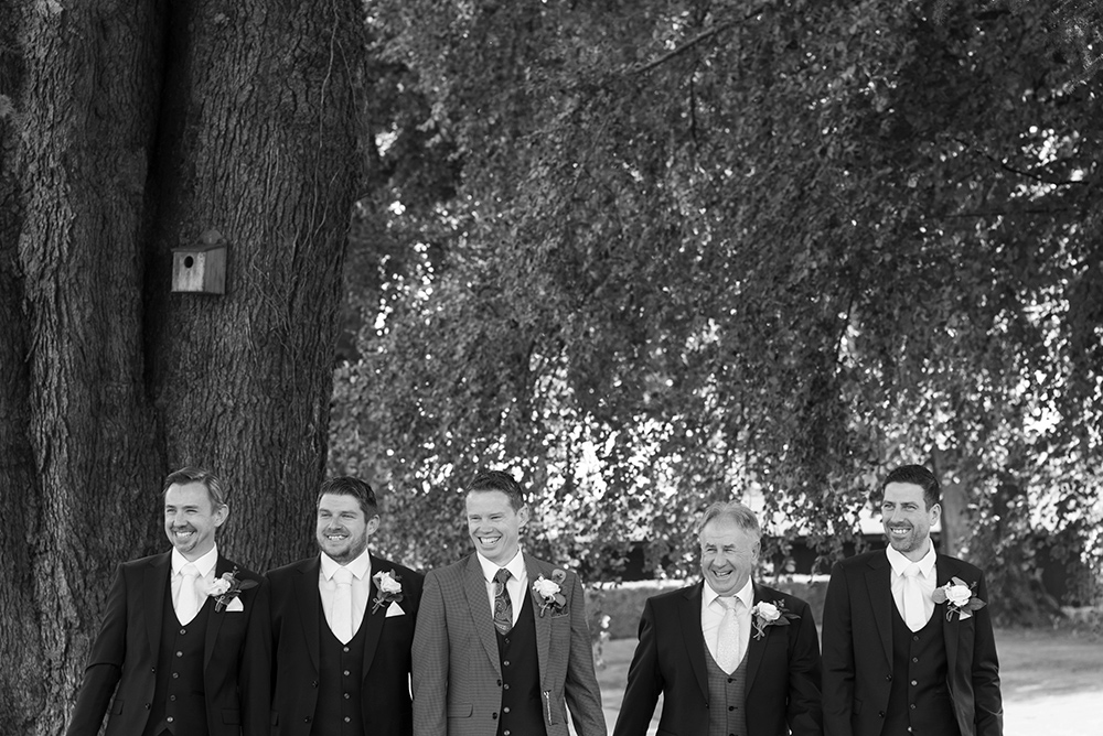 grooms at wedding at Tankdardstown House