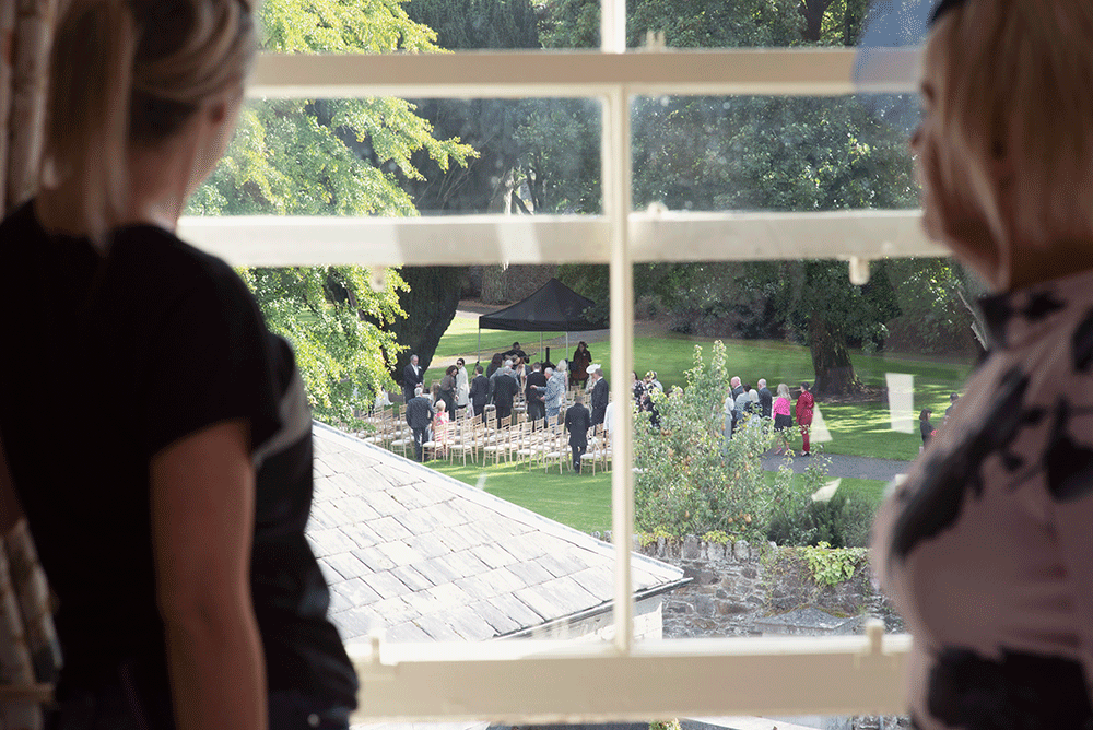 wedding guests at Tankardstown House