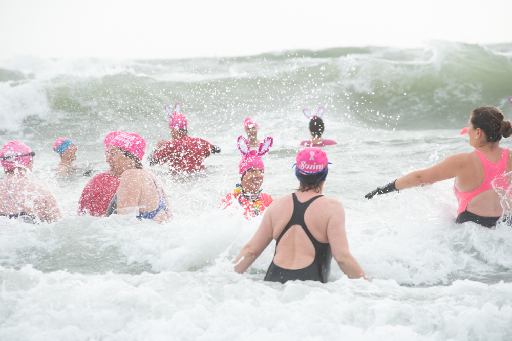 breast cancer pink swim