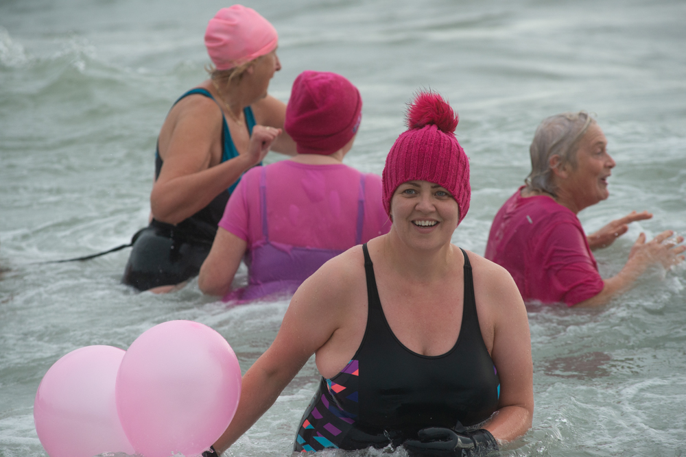 breast cancer pink swim