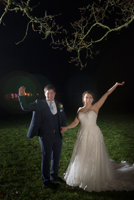 Wedding couple outside at Rathsallagh Tree