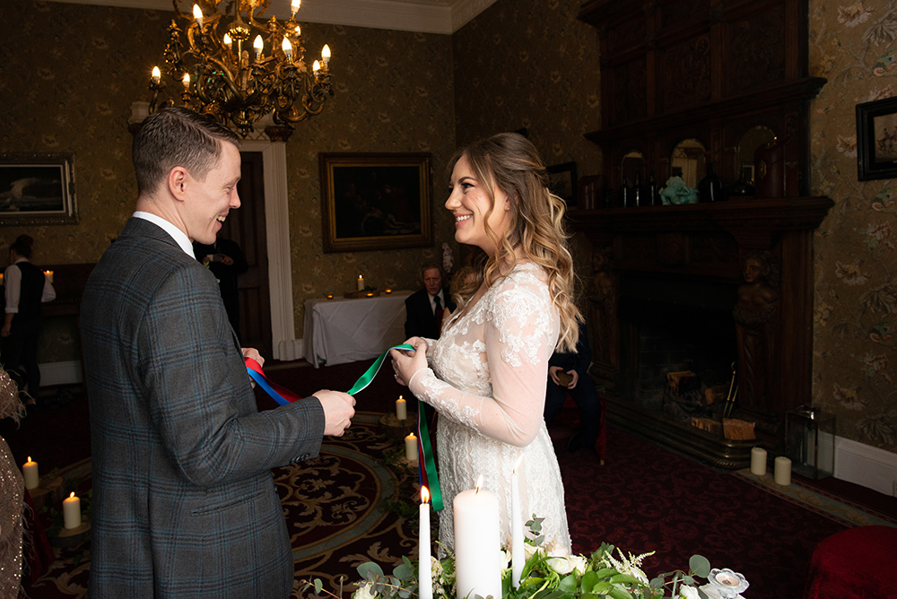 tying the knot at Belleek Castle wedding