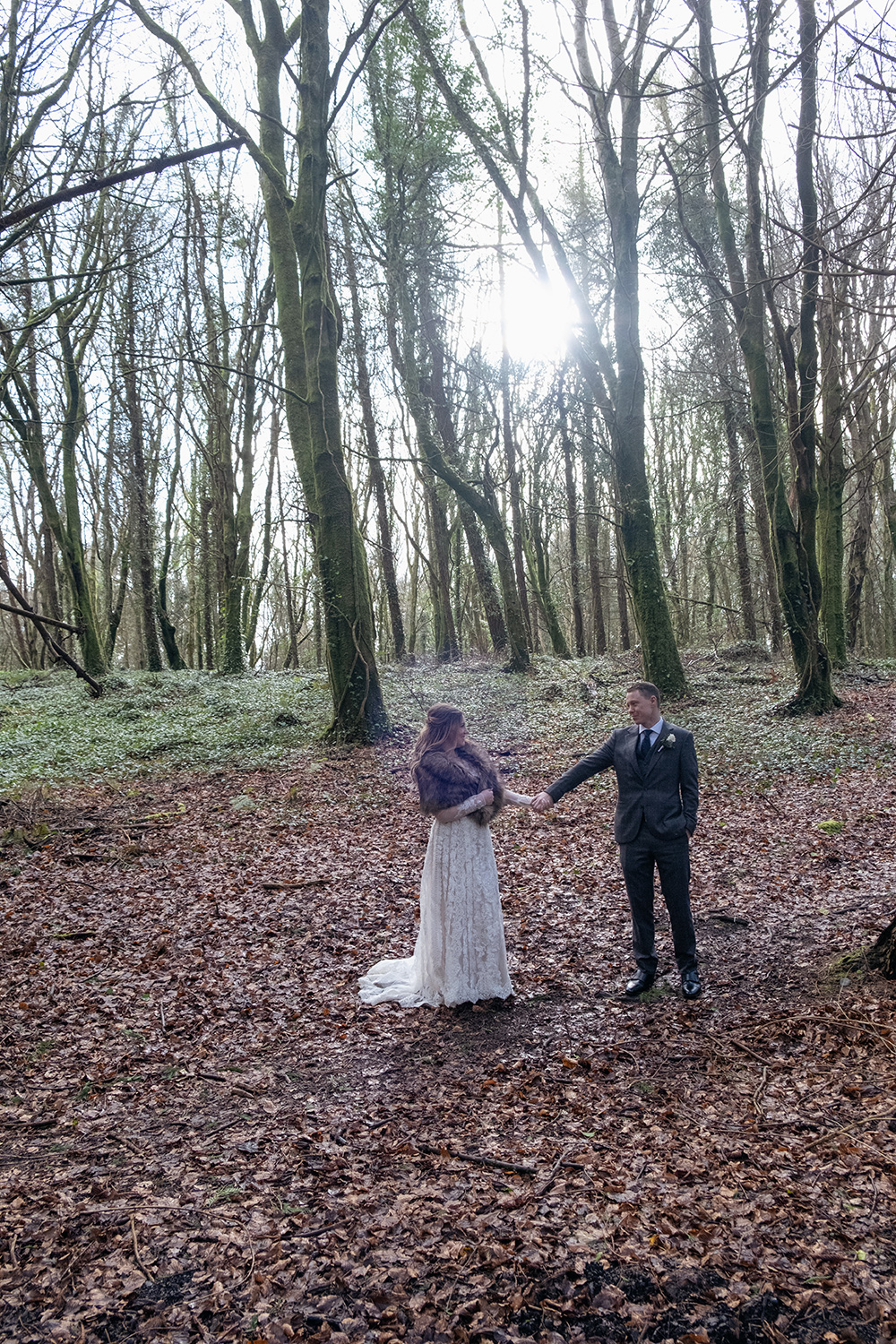 Belleek Castle woods for wedding day photos