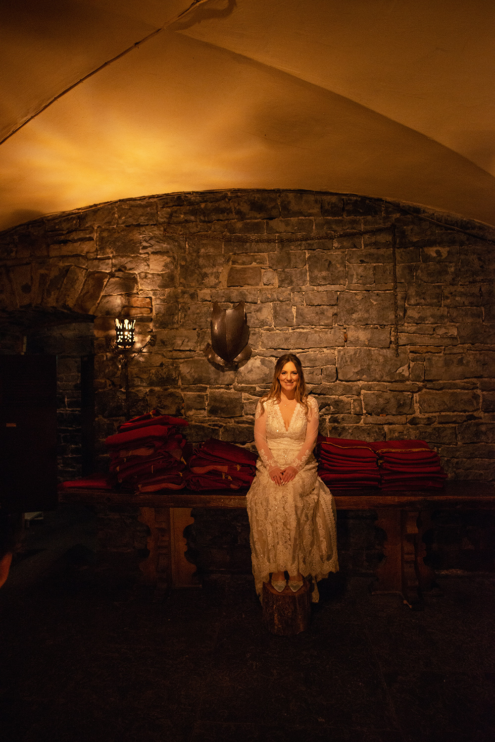 bride in Belleek Castle museum