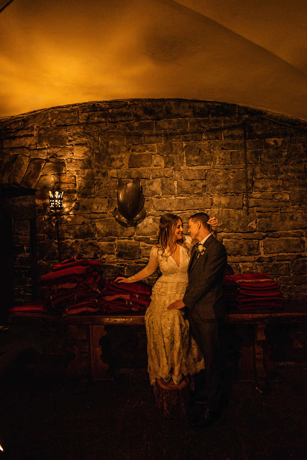 Wedding couple at Belleek Castle
