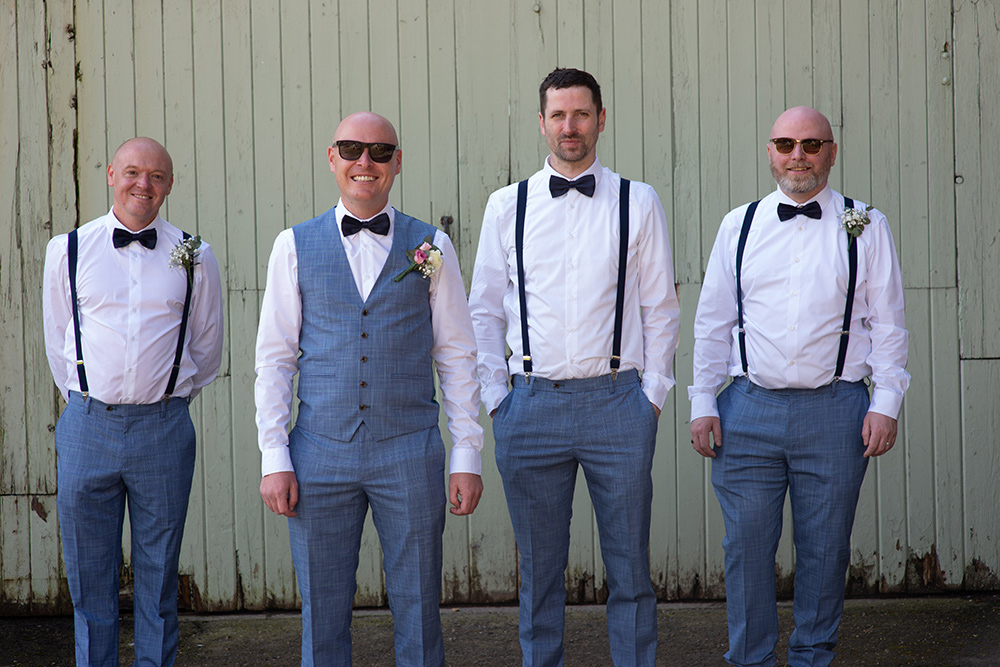 Groomsmen in morning of real wedding at Millhouse Slane