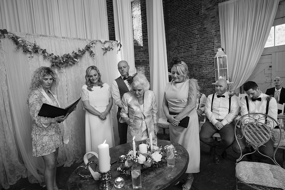 wedding ceremony at Millhouse Slane wedding