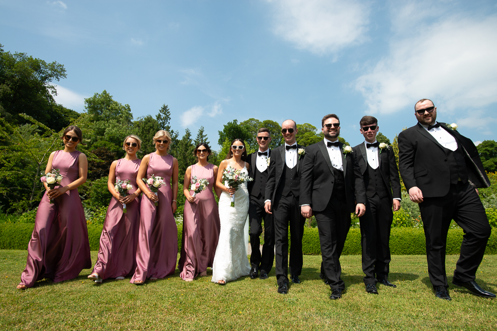 Outdoor wedding Rathsallagh House, summer wedding Rathsallagh House, Wedding photographer Rathsallagh House, bridal party photography