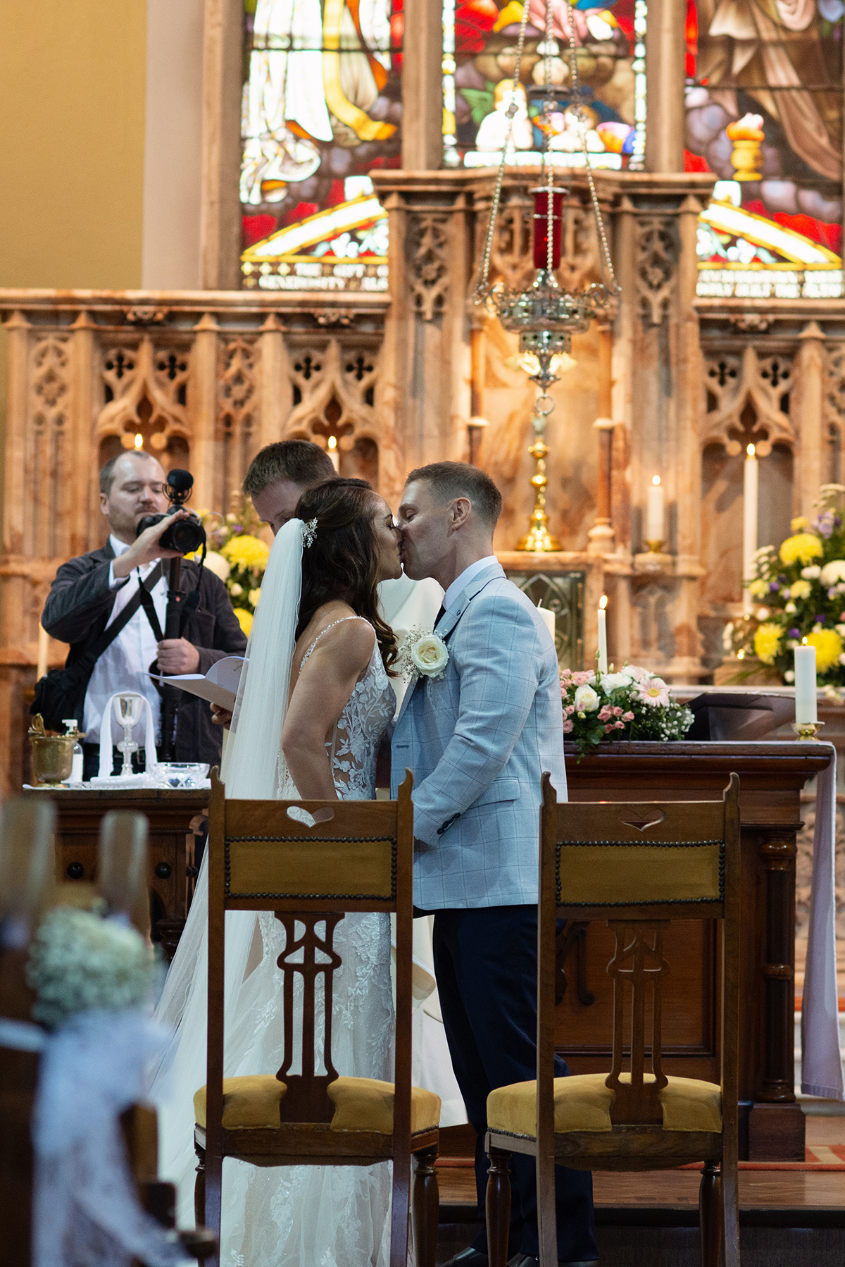 First kiss of Bride and Groom Weddings 2024
