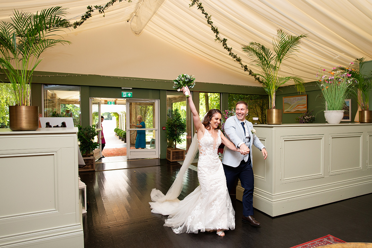 bride and groom entrance at Tinakilly House wedding