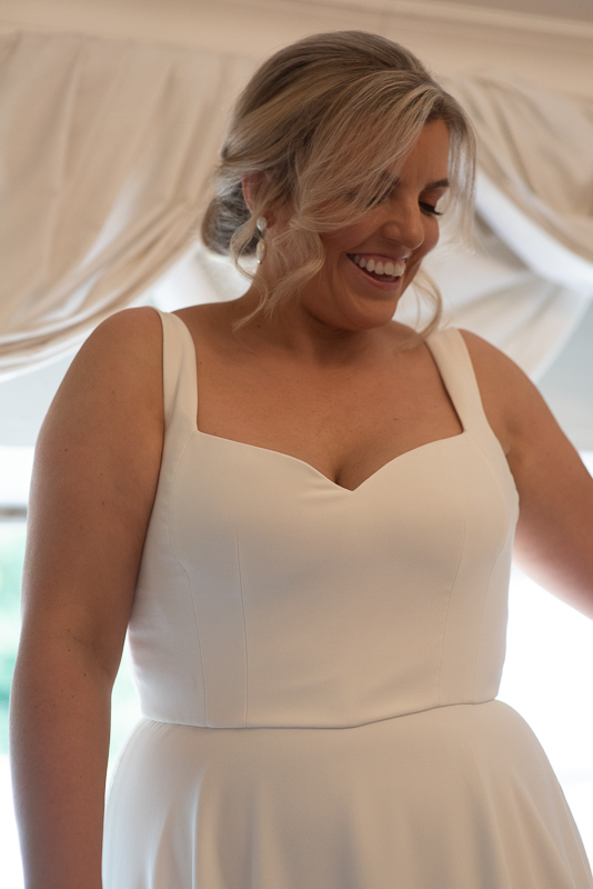 bride laughing and happy at Millhouse Slane 2023