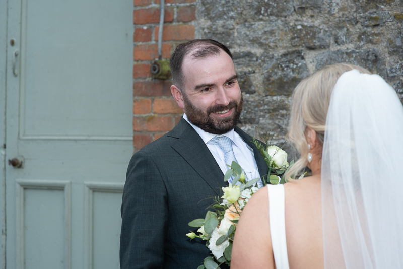 Groom sees bride for first time at millhouse slane