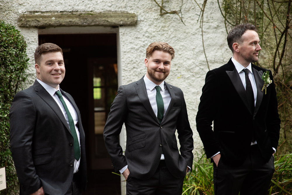 groomsmen at Rathsallagh House