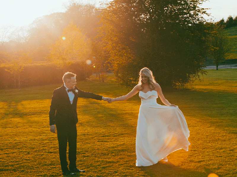 sunset may wedding at Clonabreany House